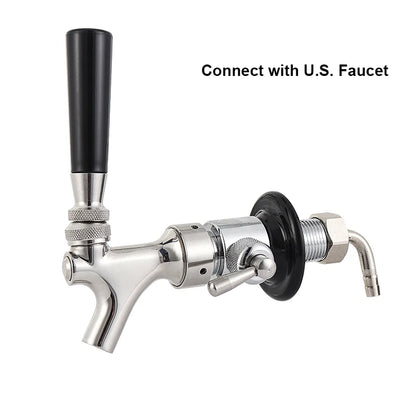 US-Standard-Wasserhahn-Durchflussregelventil, selbstgebrautes Bierhahn-Wasserhahn-Durchfluss-/Schaum-Steuerventil-Adapter mit G5/8-Schaft, reduziert Schäumen