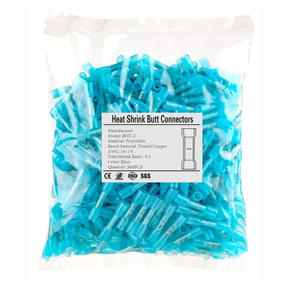 500-teiliges, wärmeschrumpfendes Stoßverbinder-Set, wasserdichtes Drahtverbinder-Set in Marinequalität, kupferisolierter elektrischer Crimpverbinder für Boa