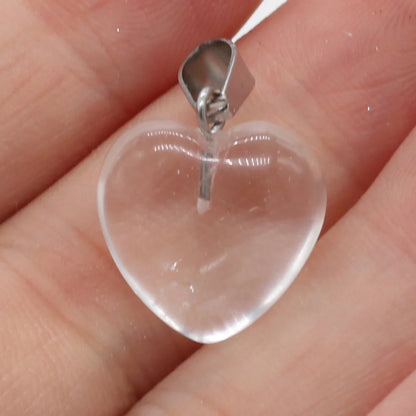 Heißer Verkauf Mode Natürliche Herz-förmigen Halb-wertvolle Rose Quarz Stein Anhänger Charme für Schmuck Machen DIY Halskette 16x16mm 1PC