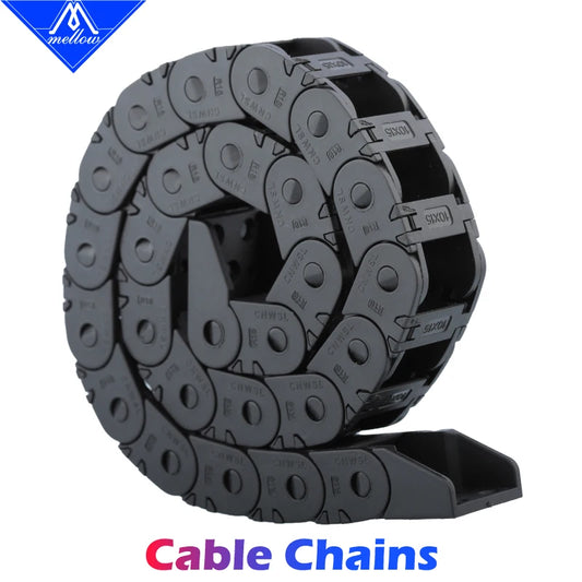 Mellow Hohe Qualität Nylon 250-350mm VORON 2,4 Kabel Ketten Set schwarz Openning Typ Draht Ketten Für 3D drucker