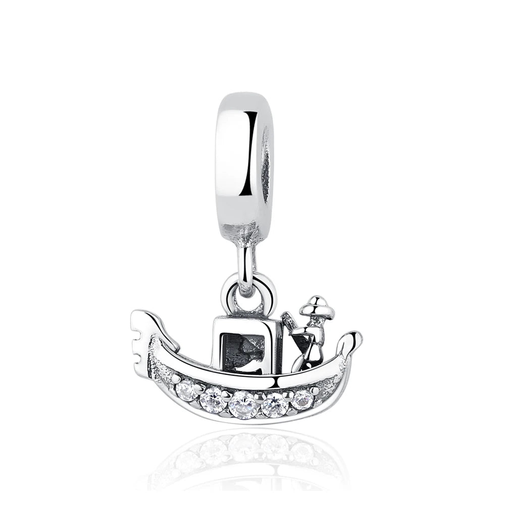 Original 100% 925 Sterling Silber Charm Bead Reise Taxi Motorrad Riesenrad Charms Fit Pandora Armbänder Frauen Diy Schmuck