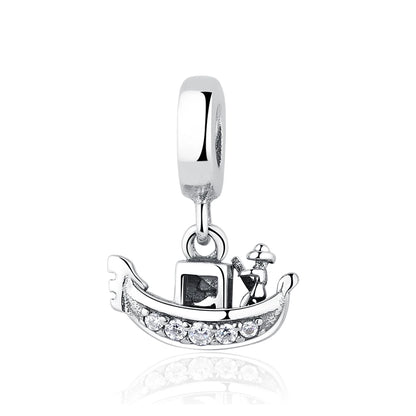 Original 100% 925 Sterling Silber Charm Bead Reise Taxi Motorrad Riesenrad Charms Fit Pandora Armbänder Frauen Diy Schmuck