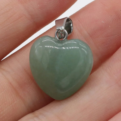 Heißer Verkauf Mode Natürliche Herz-förmigen Halb-wertvolle Rose Quarz Stein Anhänger Charme für Schmuck Machen DIY Halskette 16x16mm 1PC