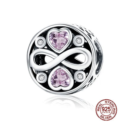 WOSTU 925 Sterling Silber Tier Cat Charm Anhänger Herz Familie Marienkäfer Bee Perlen Fit Original Armband DIY Schmuck Für Frauen