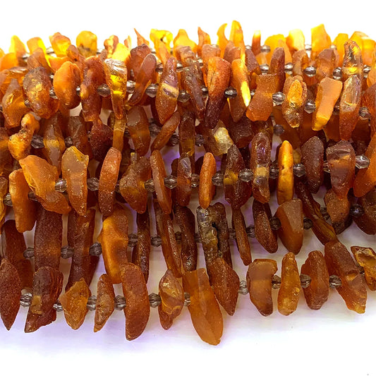 Veemake Orange Bernstein natürliche Edelsteine DIY rohes Mineral Nugget freie Form lose raue matte Perlen Schmuck Design machen 07345