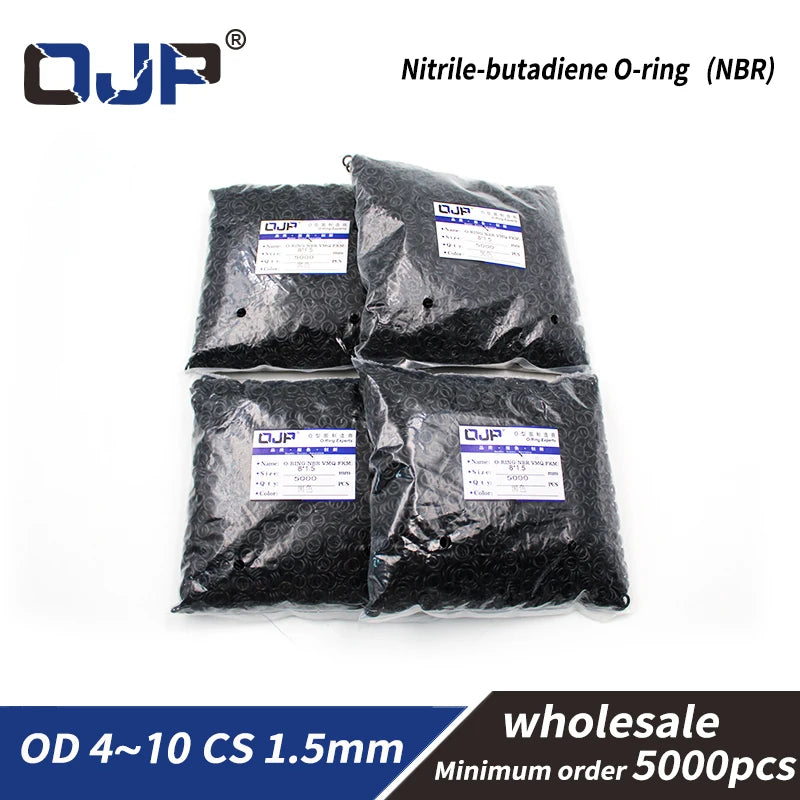 5000PCS/lot 1,5mm Dicke Gummi NBR Abdichtung O-Ring OD4/4.5/5/5.5/6/6.5/7/7.5/8/8.5/9/9.5/10mm O Ring Dichtung Dichtung Ring Washer