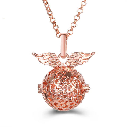 2020 beliebte Multi-Stile hohle Vintage-Halskette Schmuck Musik Ball Schwangerschaft Glocke Halskette Aroma ätherisches Öl Medaillon Anhänger