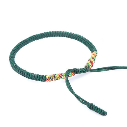 Multicolored Thread Bracelet, Tibetan Buddhism, Love, Lucky Charm, Tibetan Bracelets and Bangles for Women and Men, Handmade Knotted Rope