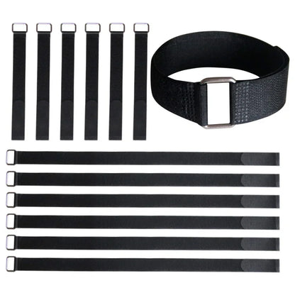 10 teile/los 2cm Breite Nylon Haken und Schleife Krawatten Unten Riemen mit Metall Schnalle Befestigungs Kabel Riemen Einstellbar Mehrweg cablt Krawatten