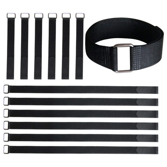 10 teile/los 2cm Breite Nylon Haken und Schleife Krawatten Unten Riemen mit Metall Schnalle Befestigungs Kabel Riemen Einstellbar Mehrweg cablt Krawatten