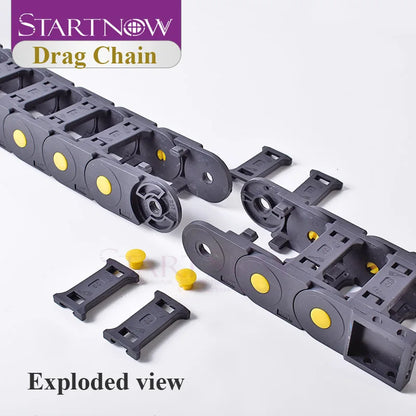 Startnow Kunststoff-Übertragungskabelketten, Brücke, geöffnete Schleppkette mit Endanschlüssen, CNC-Fräser, Werkzeugmaschinen, Drahtträger