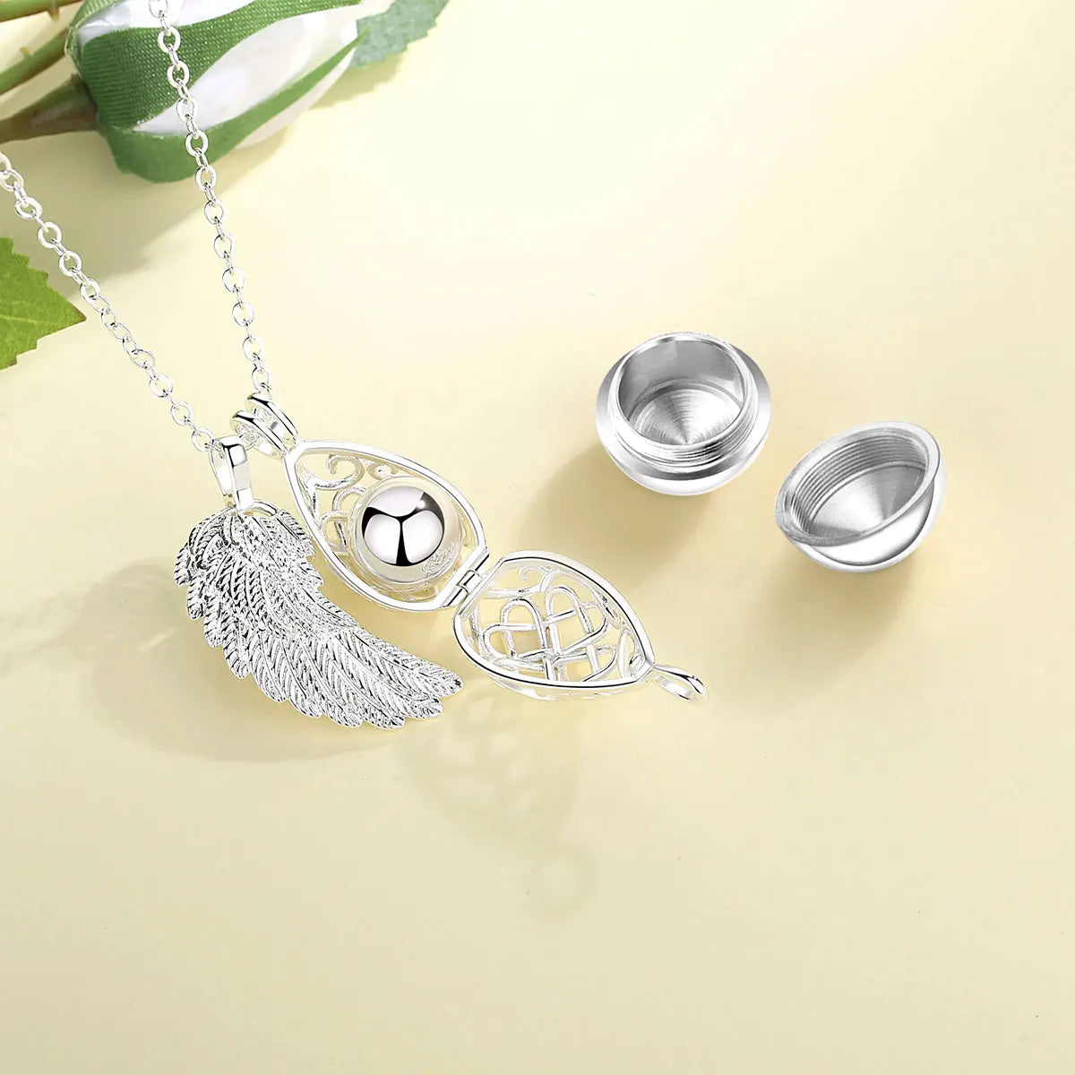 EUDORA Urne Feuerbestattung Anhänger 14mm Celtic Festival Käfig Stift Medaillon Asche Halter Andenken Kapsel Halskette Hohl Ball DIY Schmu