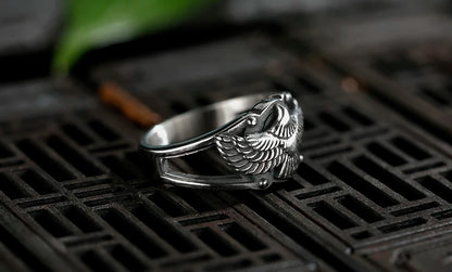 Edelstahl Männer Tier Ringe Fliegenden Adler Punk Rock Persönlichkeit für Männliche Freund Schmuck Kreativität Geschenk Anel Großhandel