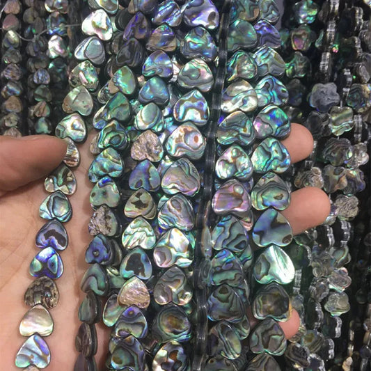 10 teile/paket 10/12/15mm Natürliche Herz Form Abalone Perle Shell Perlen Für Modeschmuck, Die Entdeckungen DIY Halskette Armband