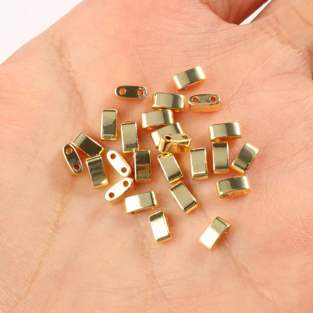 Natürliche Stein Zwei Loch Hämatit Stein Mineral Lose Spacer Perlen Für Schmuck Handgemachte Diy Armband Halskette Ohrringe Tila