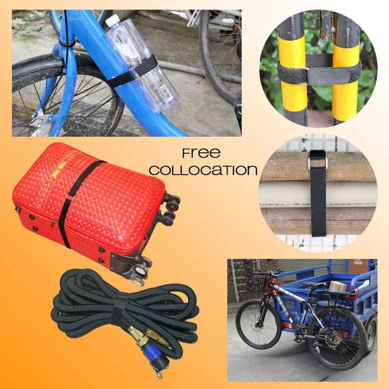 10 teile/los 2cm Breite Nylon Haken und Schleife Krawatten Unten Riemen mit Metall Schnalle Befestigungs Kabel Riemen Einstellbar Mehrweg cablt Krawatten