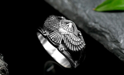 Edelstahl Männer Tier Ringe Fliegenden Adler Punk Rock Persönlichkeit für Männliche Freund Schmuck Kreativität Geschenk Anel Großhandel