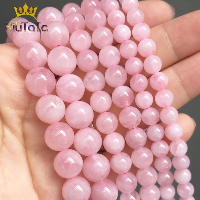 AAA Echte Naturstein Perlen Madagaskar Rosa Quarz Runde Perlen Für Schmuck Machen DIY Charms Halskette Armband 15'' 6/8/10m