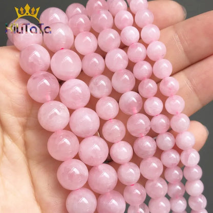 AAA Echte Naturstein Perlen Madagaskar Rosa Quarz Runde Perlen Für Schmuck Machen DIY Charms Halskette Armband 15'' 6/8/10m