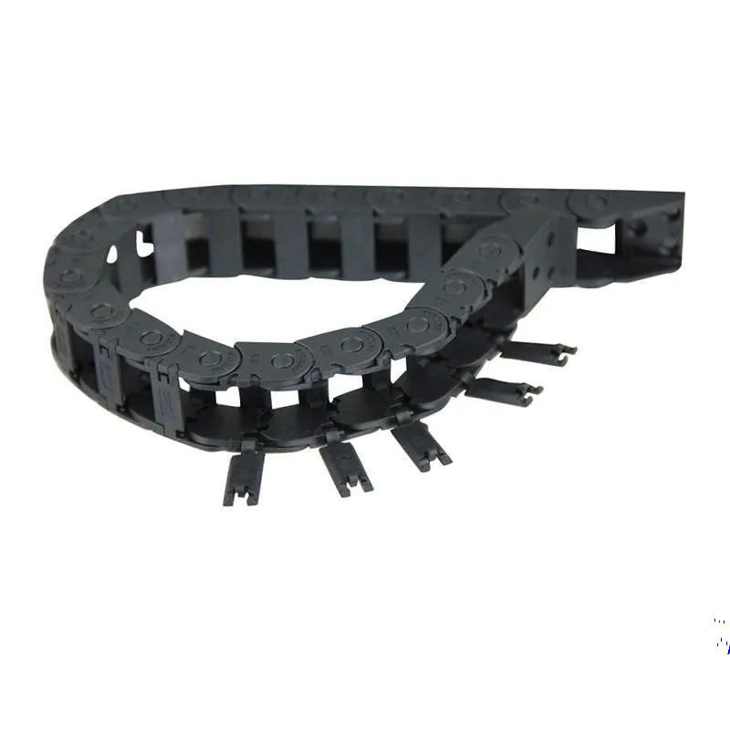 2 Stück 10 x 11 mm Länge, 1 Meter, schwarzer Kunststoff, offener Kabel, Drahtträger, Schleppkette, Schleppleine R18, für 3D-Drucker und CNC-Maschinen