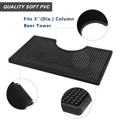Homebrew Bier Drip Tray PVC Bar Matte, premium Arbeitsplatte Spill Matten U-Form Bar Service Trinken Matte für Bier Turm Verwenden 30,5 x17cm