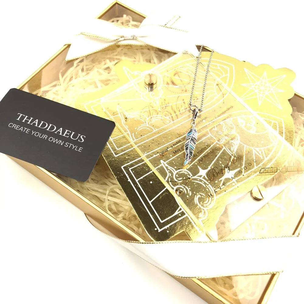 Halskette mit ethnischen Federn, Sommer, brandneuer, auffälliger edler Schmuck, Europa, 925er Sterlingsilber, Böhmen, Geschenk für Frauen