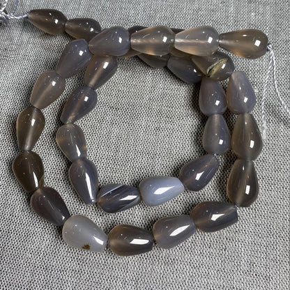 33 teile/los Natürliche Achate Perlen Runde Wasser Tropfen Form Lose Perlen für Die DIY Halskette Armbänder Länge 40cm Größe 8x12mm