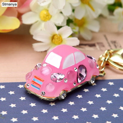 Heißer verkauf Kristall Auto Schlüssel Kette Neue metall Abwechslungsreiche Schlüssel Halter Mode Tasche Charme Zubehör Strass Schöne Schlüsselbund K1724