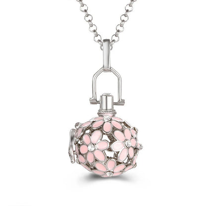 2020 beliebte Multi-Stile hohle Vintage-Halskette Schmuck Musik Ball Schwangerschaft Glocke Halskette Aroma ätherisches Öl Medaillon Anhänger