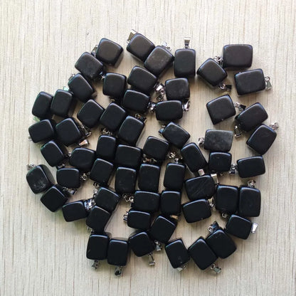 Großhandel 50 teile/los 2025 heißer verkauf trendy Verschiedene Naturstein Gemischt Unregelmäßige form anhänger charms schmuck
