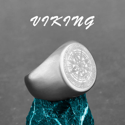 Nordic Viking Edelstahl Ring Anker Kompass Baum des Lebens Viking Rune Wolf Männer und Frauen Ring Schmuck Fabrik Großhandel