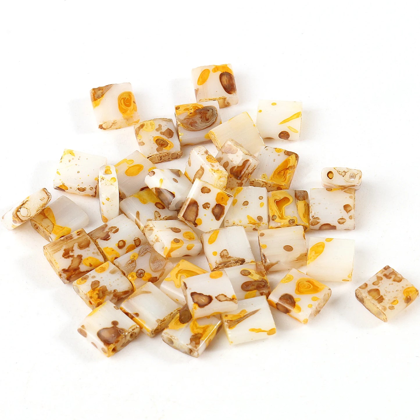 Zwei Löcher Perlen Taidian Seedbeads für Schmuck Machen DIY Armbänder Zubehör Sommer Strand Schmuck 5x5x2mm 50 teile/los