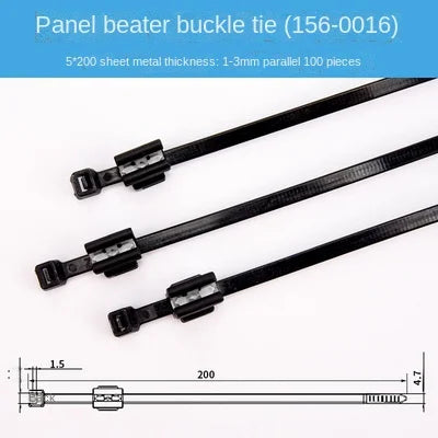 Auto große LKW-Träger Blechs chnalle abnehmbare Nylon Kabelbinder Kabelbinder mit Blech befestigungs sitz Dicke 3mm