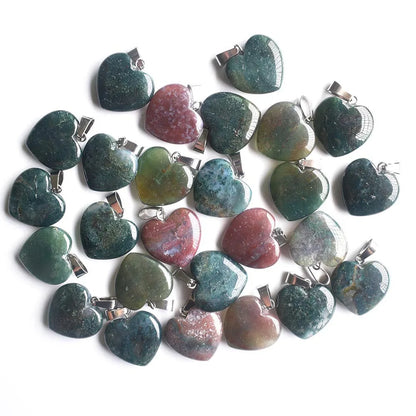 Großhandel 50 teile/los Mode 20mm herz naturstein amazonit charms anhänger für schmuck machen Kostenloser versand