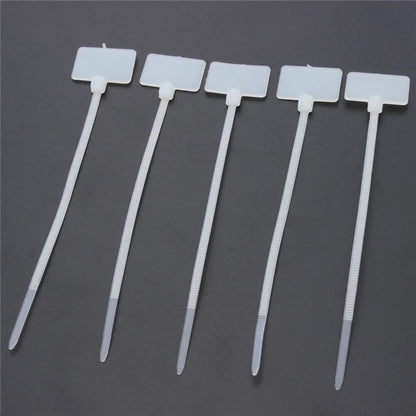 100 Stück Kabelbinder zum Schreiben von Draht, Stromkabel, Etiketten, Markierungsetiketten, Nylon, selbstsichernde Krawatte, Netzwerkkabel, Markierungskabel, Drahtband, Reißverschluss