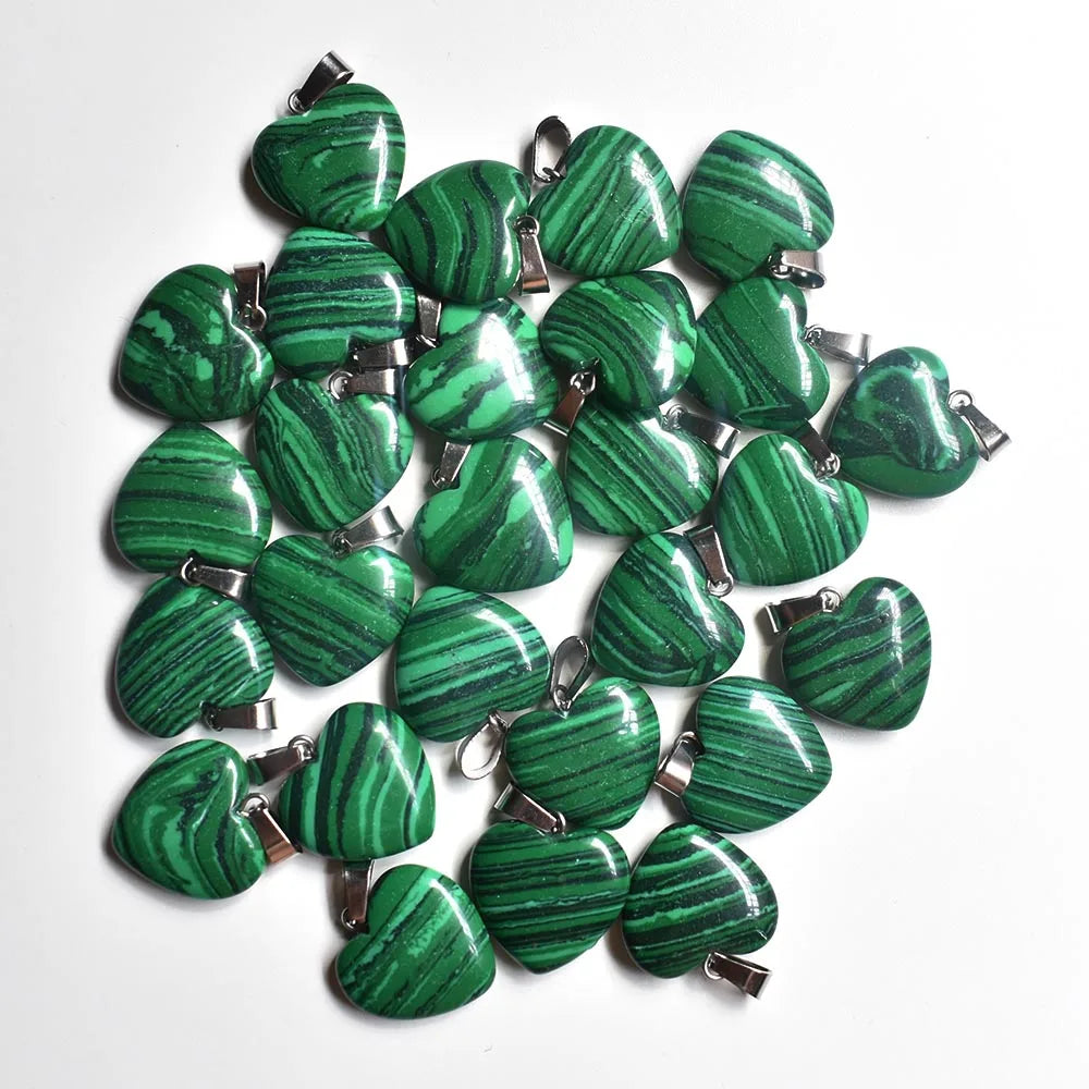 Großhandel 50 teile/los Mode 20mm herz naturstein amazonit charms anhänger für schmuck machen Kostenloser versand
