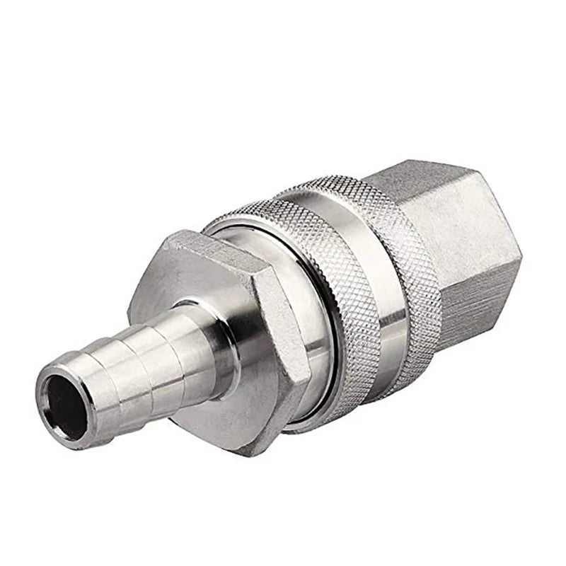 1/2" NPT Bier-Schnelltrennset, 1/2" Barb 304 Edelstahl Schnelltrennset Moonshine Fitting Connectors HomeBrewing