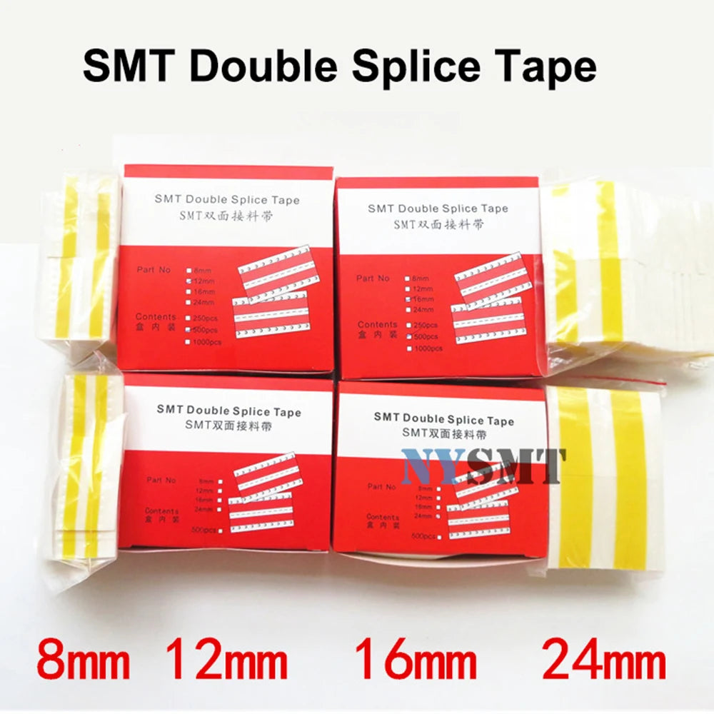 Gelbes SMT-Doppelseitiges Spleißband, 8 mm, 12 mm, 16 mm, 24 mm, rechteckige Folie, Verbindung, Spleißband