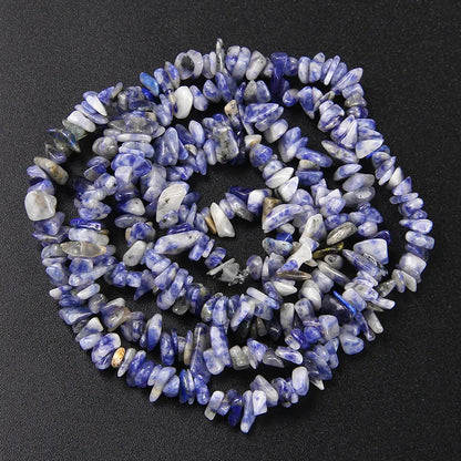 Natürliche Kies Stein Perlen Lapis Lazuil Bostwana Sodalith Chips Perle für Halskette Ohrringe Armbänder Schmuck Kette Perlen 3-5mm