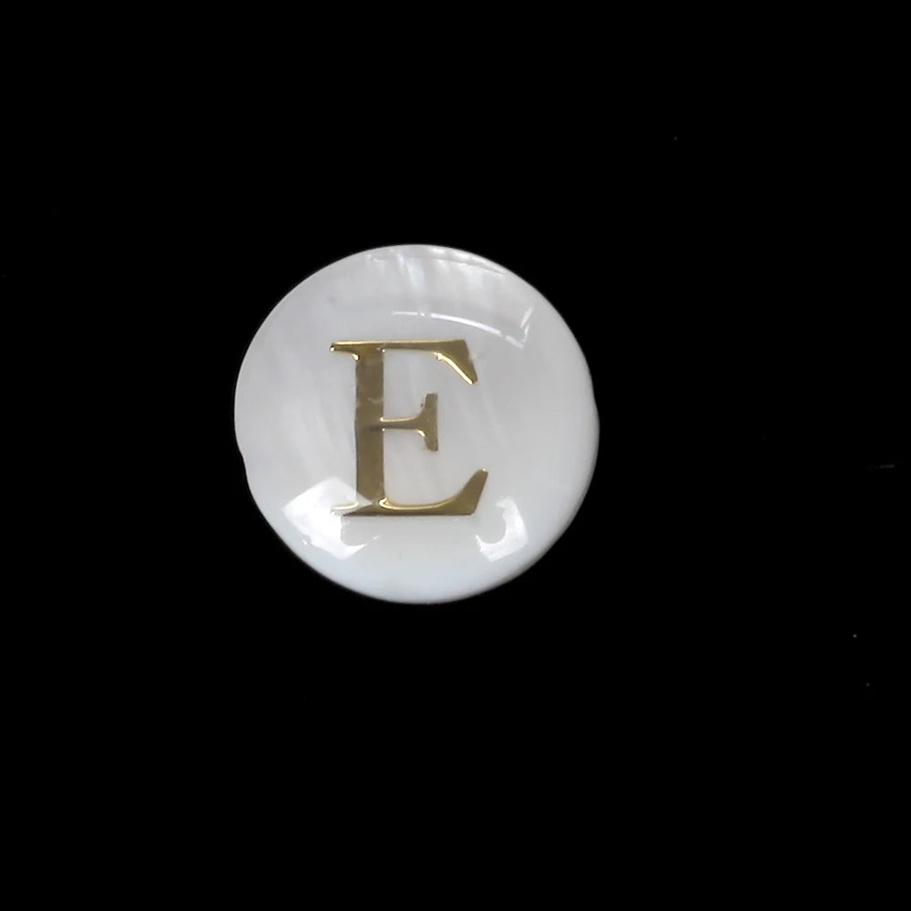 8 mm natürliche 26 Buchstaben weiße Muschel-Alphabet-Abstandsperlen für Schmuckherstellung, DIY handgefertigte Anhänger-Halskette