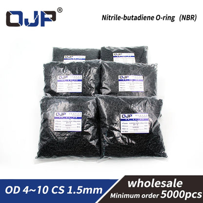 5000PCS/lot 1,5mm Dicke Gummi NBR Abdichtung O-Ring OD4/4.5/5/5.5/6/6.5/7/7.5/8/8.5/9/9.5/10mm O Ring Dichtung Dichtung Ring Washer