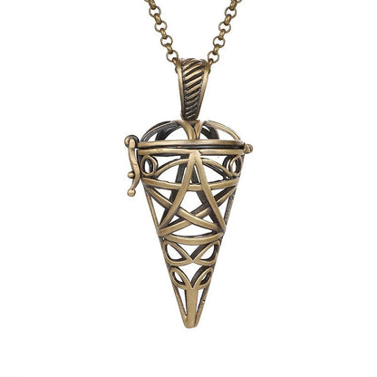 2020 beliebte Multi-Stile hohle Vintage-Halskette Schmuck Musik Ball Schwangerschaft Glocke Halskette Aroma ätherisches Öl Medaillon Anhänger