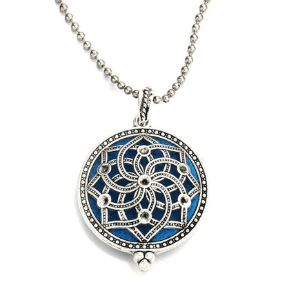 Neue Aroma Kaleidoskop Retro Halskette Antike Medaillon Anhänger Magnetische Parfüm Ätherisches Öl Diffusor Medaillon Aromatherapie Schmuck