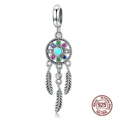 WOSTU 925 Sterling Silber Tier Cat Charm Anhänger Herz Familie Marienkäfer Bee Perlen Fit Original Armband DIY Schmuck Für Frauen