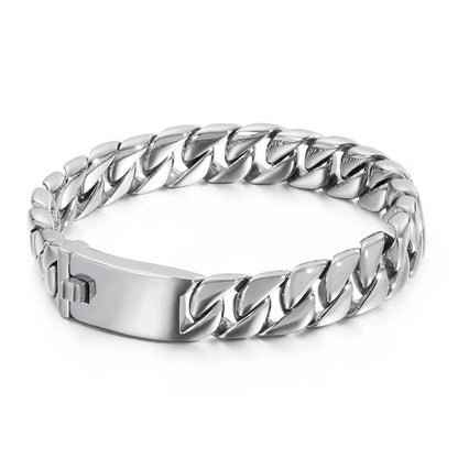 20/26/31MM 316L Edelstahl Curb Kubanisches Armband Riesige Schwere Silber Farbe Ton Schmuck Herren Frauen Biker Bike Kette Armbänder
