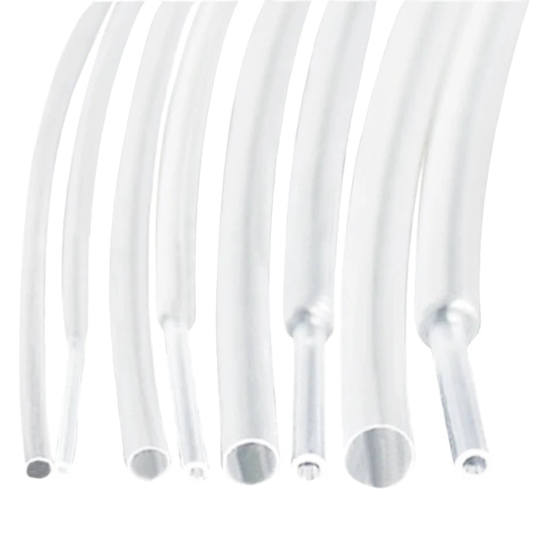 1M/5M 1mm 1,5mm 2mm 2,5mm 3mm 3,5mm 4mm 5mm 6mm 8mm Transparenter Schrumpfschlauch Schrumpfschlauchhülse