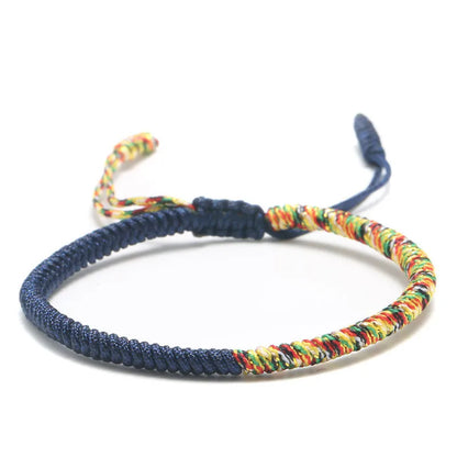 Multicolored Thread Bracelet, Tibetan Buddhism, Love, Lucky Charm, Tibetan Bracelets and Bangles for Women and Men, Handmade Knotted Rope