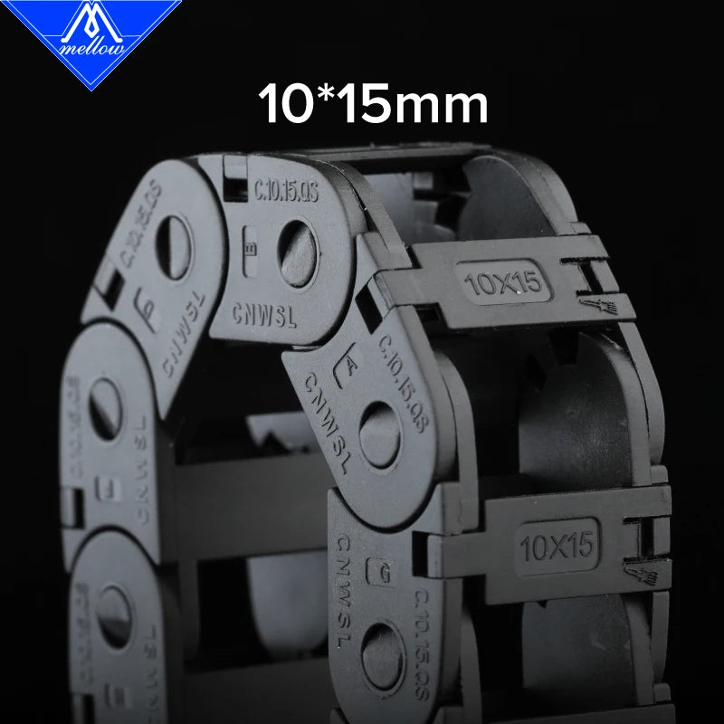 Mellow Hohe Qualität Nylon 250-350mm VORON 2,4 Kabel Ketten Set schwarz Openning Typ Draht Ketten Für 3D drucker