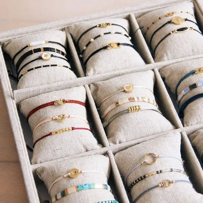 Zwei Löcher Perlen Taidian Seedbeads für Schmuck Machen DIY Armbänder Zubehör Sommer Strand Schmuck 5x5x2mm 50 teile/los