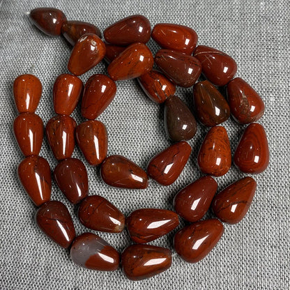 33 teile/los Natürliche Achate Perlen Runde Wasser Tropfen Form Lose Perlen für Die DIY Halskette Armbänder Länge 40cm Größe 8x12mm